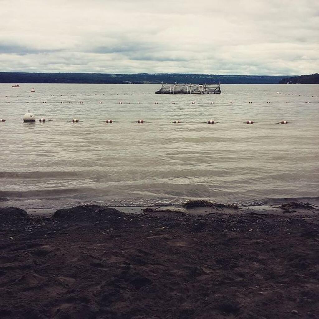 Photo: Beach is open but muddy and cold