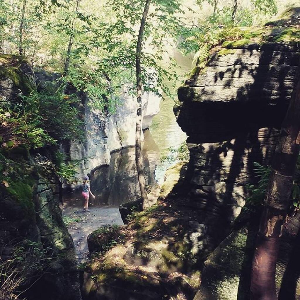 Photo: Looking down at the river