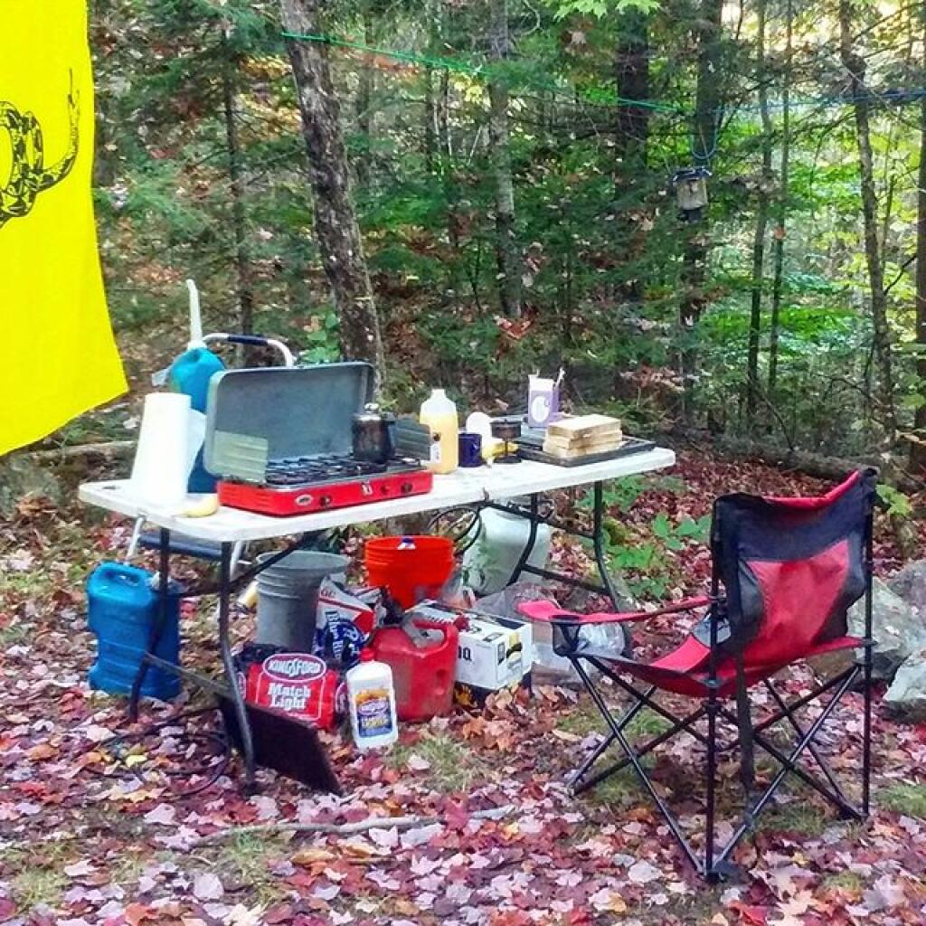 Photo: Make shift camp