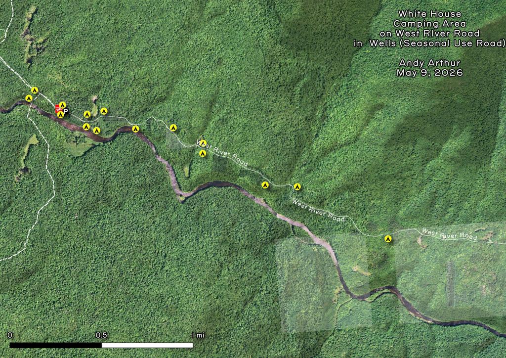 Map: White House Camping Area on West River Road in Wells Map: White House Camping Area on West River Road in Wells