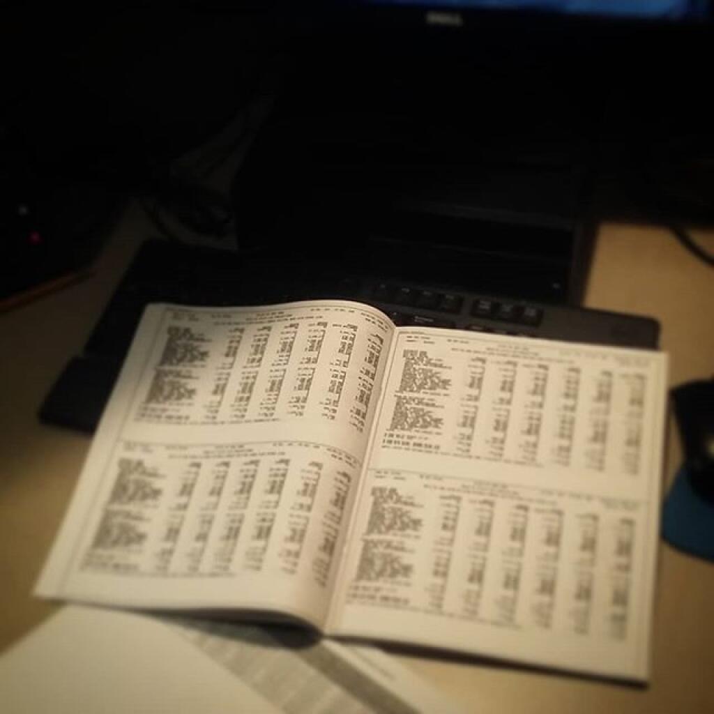 Photo: Practice reading tiny type after a very long day
