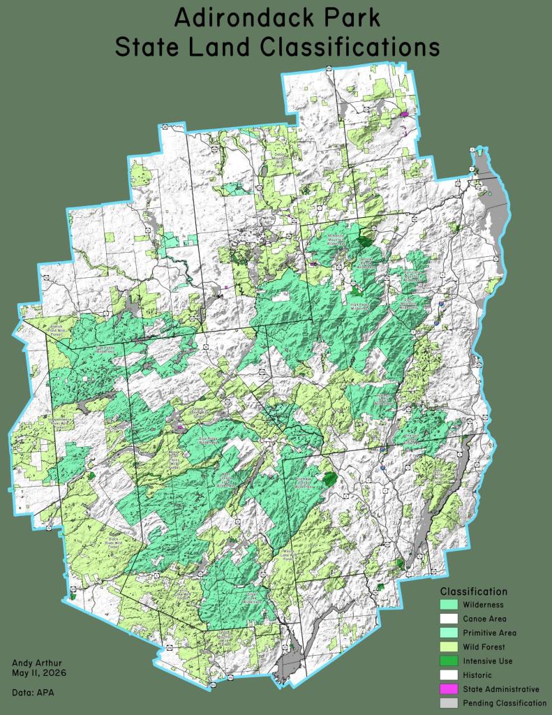 Thematic Map: Adirondack Park State Land Classifications Thematic Map: Adirondack Park State Land Classifications