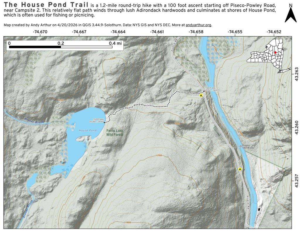 Map: House Pond Trail