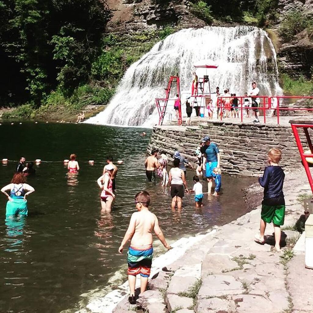 Photo: The coda. Sixty nine degrees, super hot for Enfield Glen!