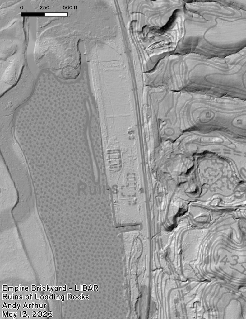 Terrain Map: Empire Brickyards - Ruins of Loading Docks Off Gays Head - LIDAR Terrain Map: Empire Brickyards - Ruins of Loading Docks Off Gays Head - LIDAR