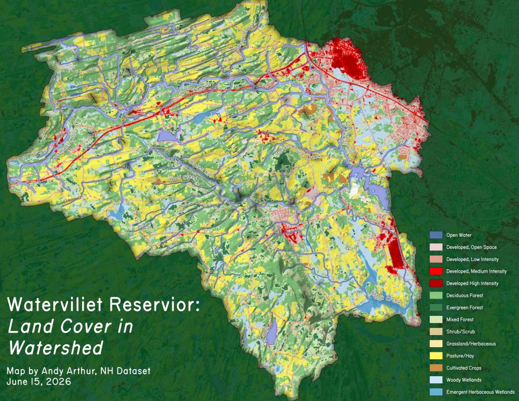 Thematic Map: Watervliet Reservior - Land Cover in the Watershed