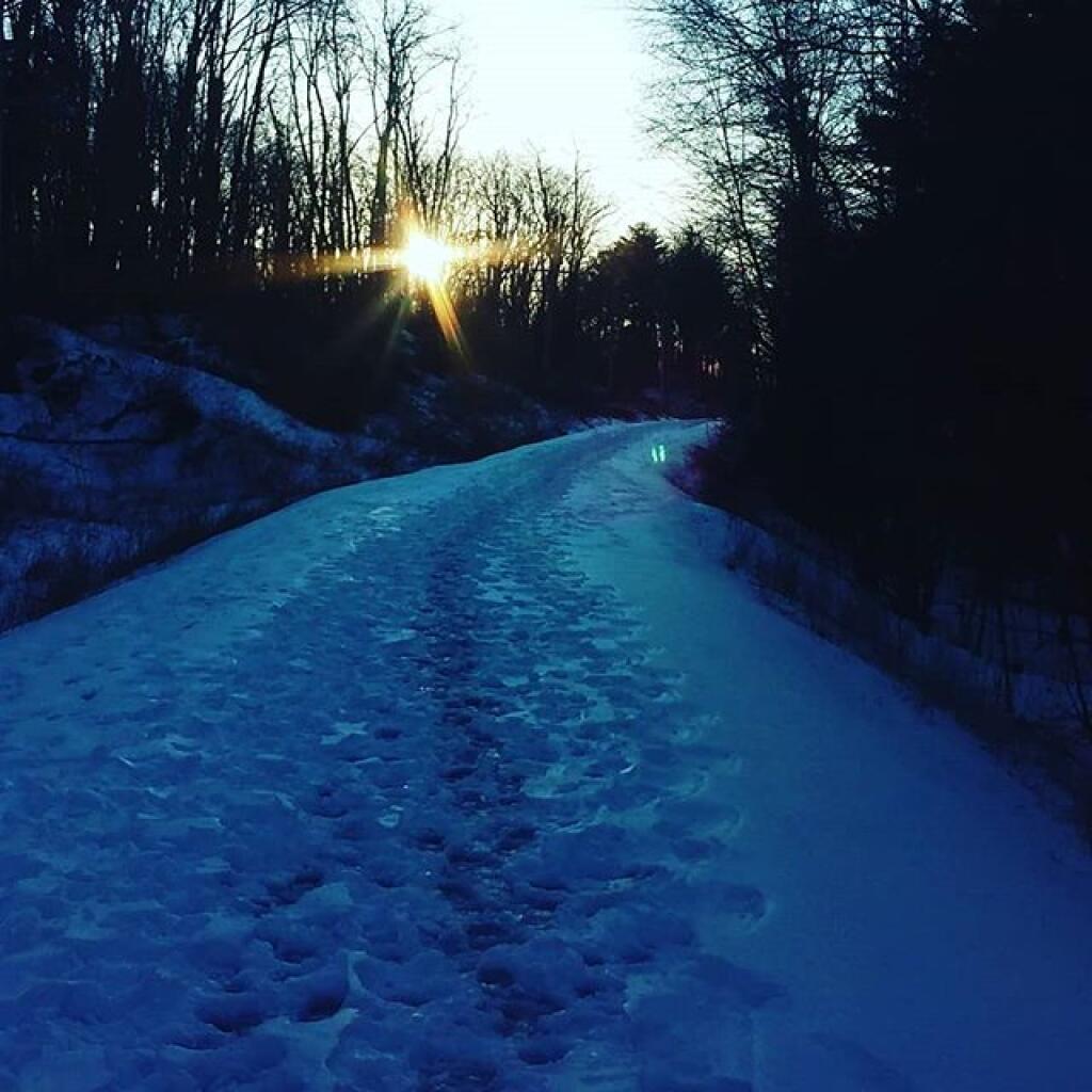 Photo: Icy but a nice sunset