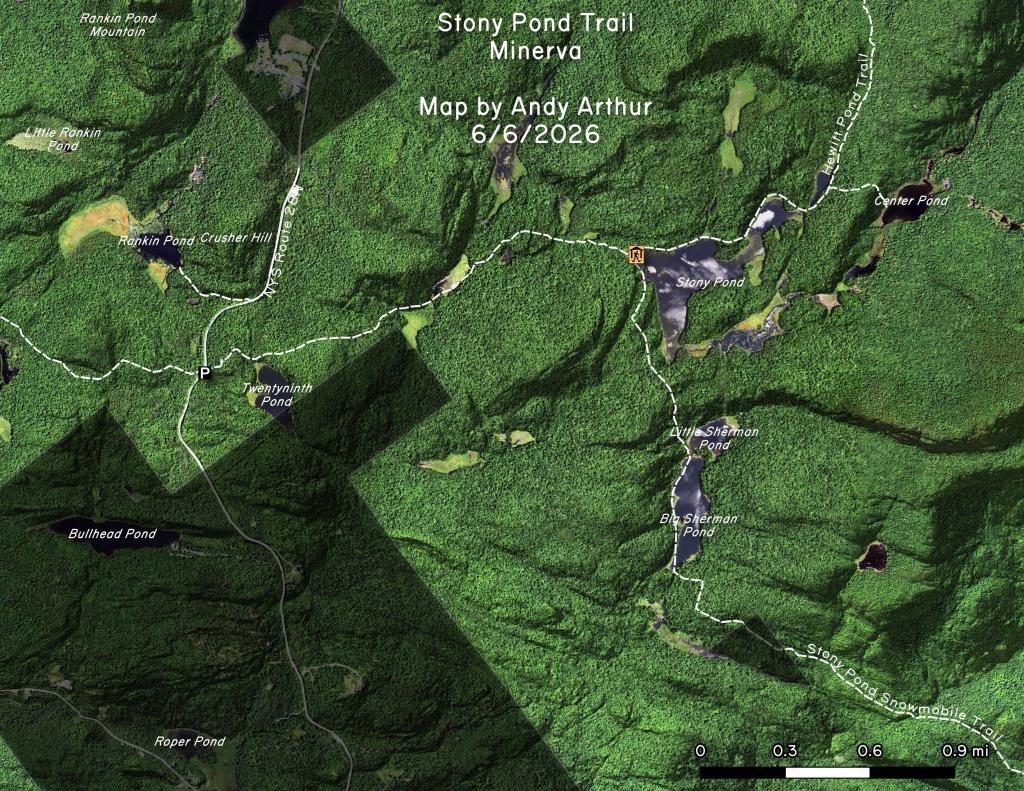 Thematic Map: Stoney Pond Trail in Minerva