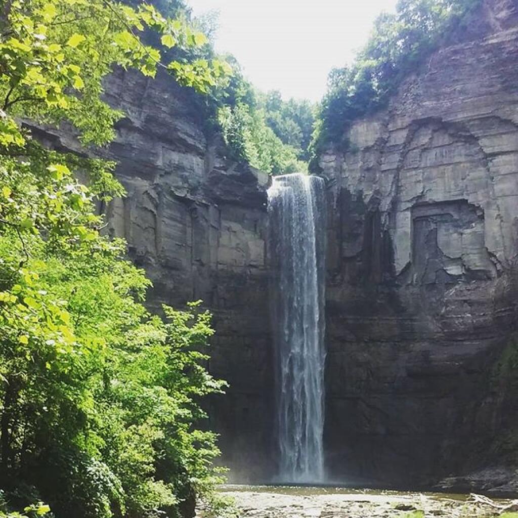 Photo: Modest amount of water going over the falls Photo: Modest amount of water going over the falls