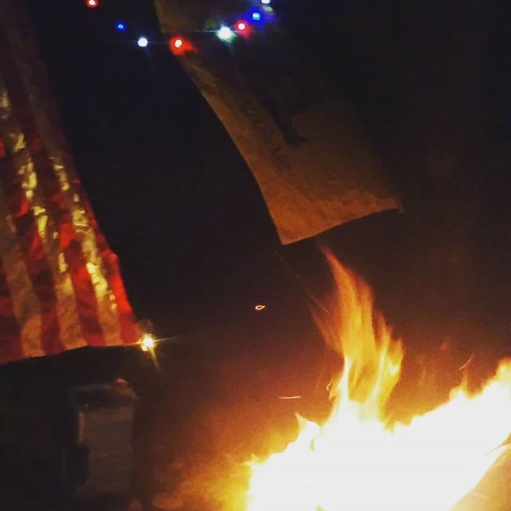 Photo: Last night I had a roaring campfire