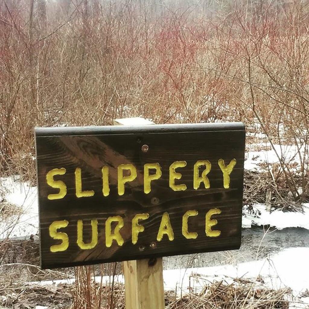 Photo: Slippery surface Photo: Slippery surface