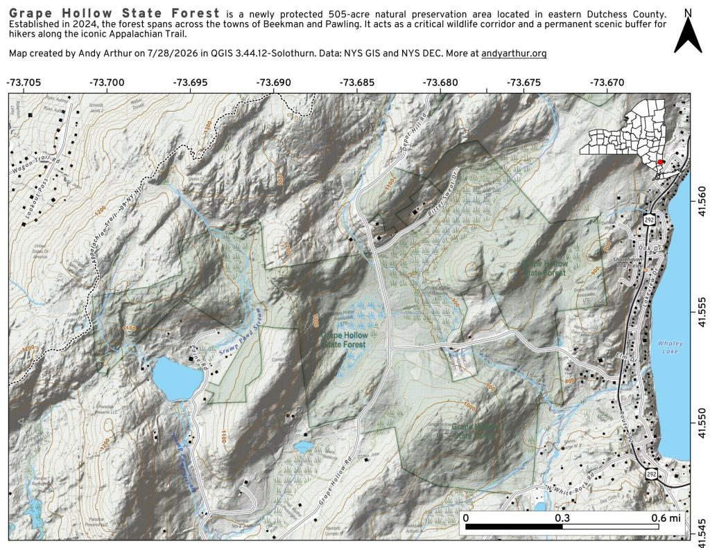Map: Grape Hollow State Forest