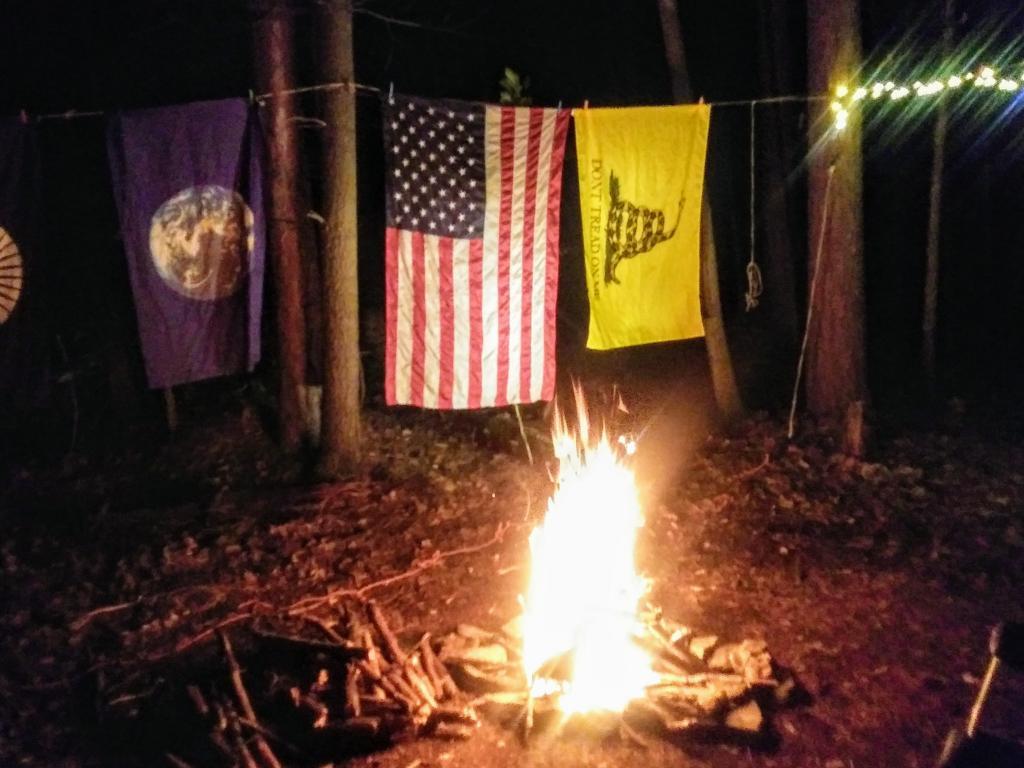Photo: Nice big fire to start off vacation