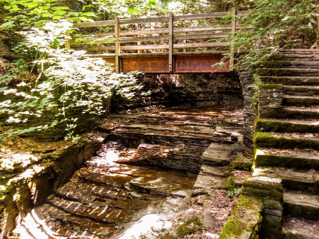 Photo: Finger Lakes Trail Crosses Glen Near Group Camp Photo: Finger Lakes Trail Crosses Glen Near Group Camp