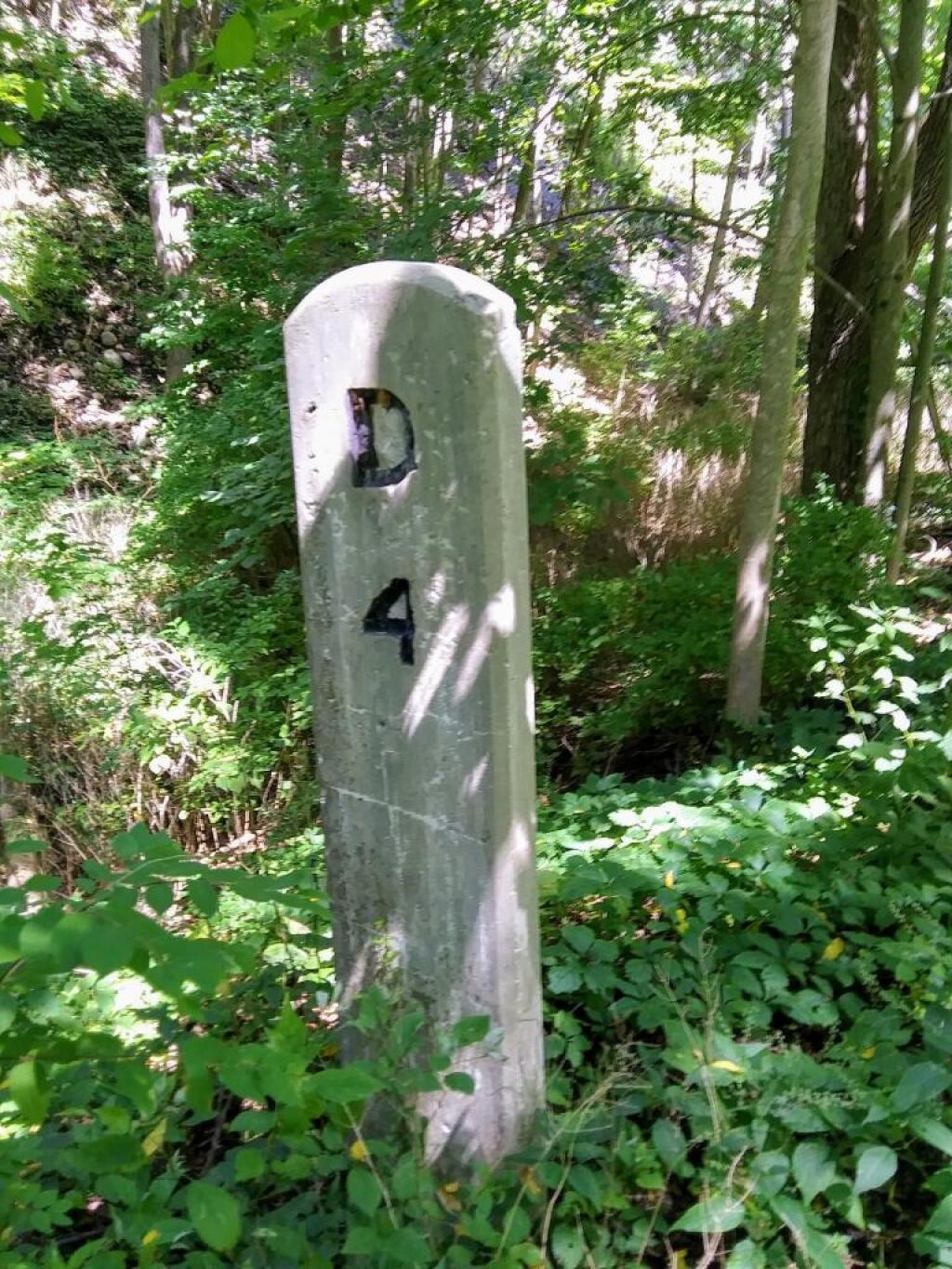 Photo: Railroad Mile Marker Photo: Railroad Mile Marker