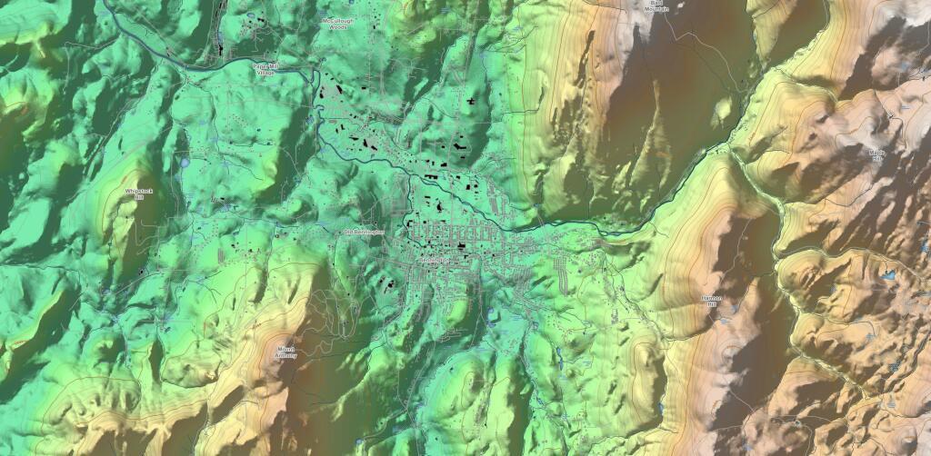 Terrain Map: Bennington