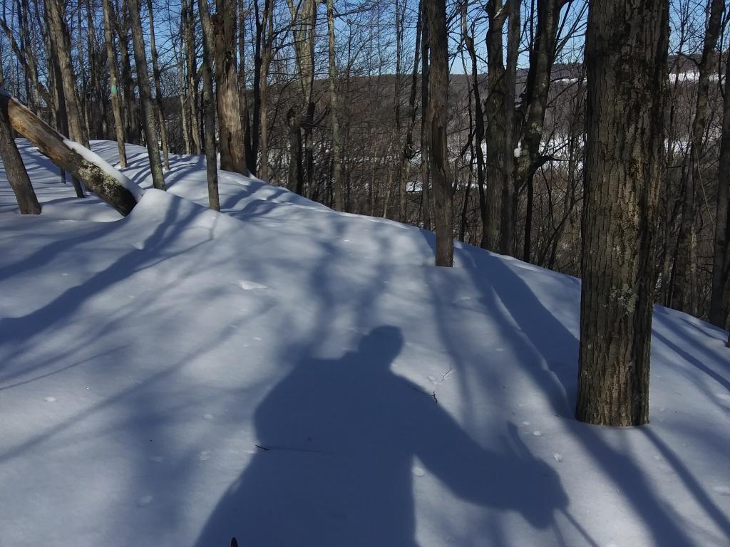 Photo: Skied down to the Long Path along the ledge Photo: Skied down to the Long Path along the ledge